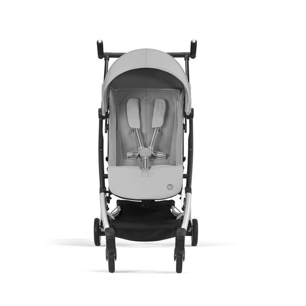 CYBEX LIBELLE SILVER, carrinho de bebé ultracompacto de 6 kg, compatível com bagagem de mão, preparado para Travel System, com arnês ajustável de um puxão e utilização desde o nascimento até aos 22 kg. Fog Grey