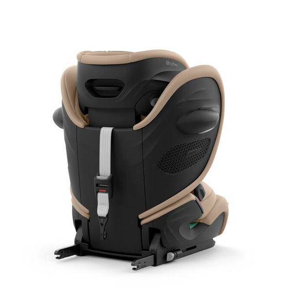 Cadeira auto CYBEX Pallas G3 Plus 2 em 1 com almofada de segurança, encosto de cabeça reclinável, sistema L.S.P. Plus, ventilação completa e utilização dos 76 aos 150 cm. Almond Beige
