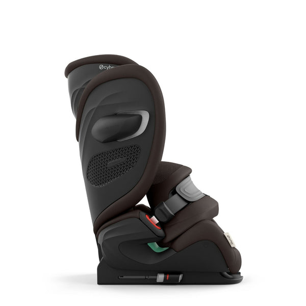 Cadeira auto CYBEX Pallas G3 Plus 2 em 1 com almofada de segurança, encosto de cabeça reclinável, sistema L.S.P. Plus, ventilação completa e utilização dos 76 aos 150 cm. Chocolate Brown