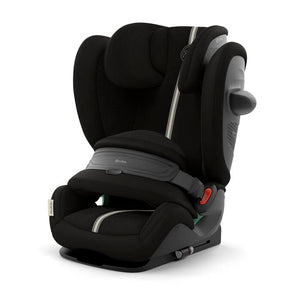Cadeira auto CYBEX Pallas G3 Plus 2 em 1 com almofada de segurança, encosto de cabeça reclinável, sistema L.S.P. Plus, ventilação completa e utilização dos 76 aos 150 cm. Moon Black