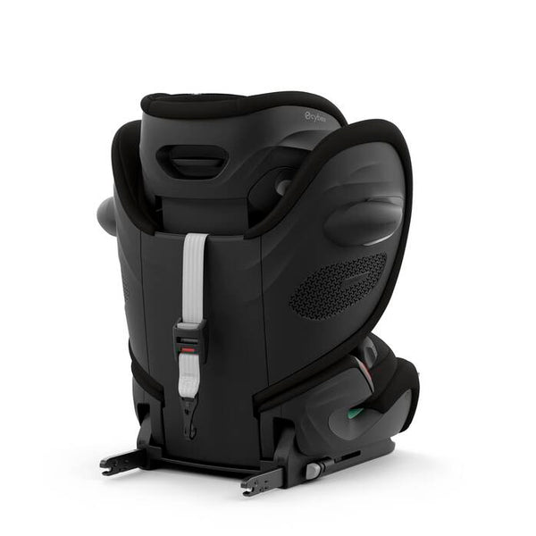 Cadeira auto CYBEX Pallas G3 Plus 2 em 1 com almofada de segurança, encosto de cabeça reclinável, sistema L.S.P. Plus, ventilação completa e utilização dos 76 aos 150 cm. Moon Black