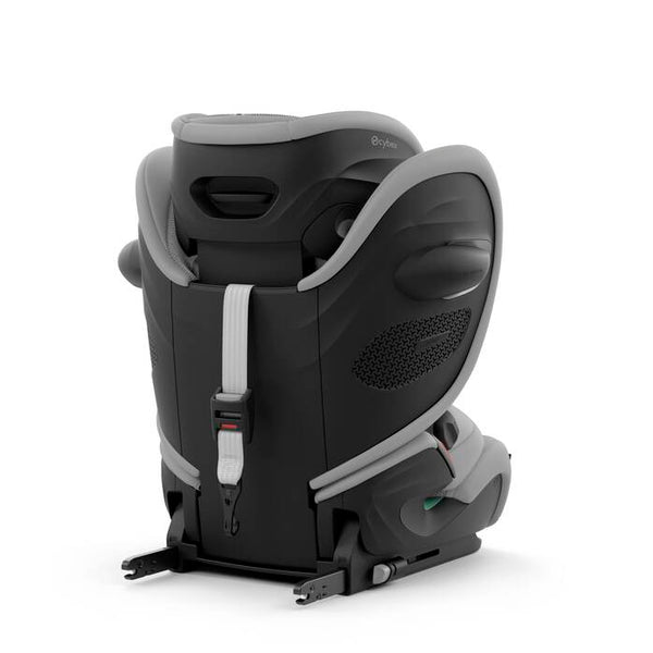 Cadeira auto CYBEX Pallas G3 Plus 2 em 1 com almofada de segurança, encosto de cabeça reclinável, sistema L.S.P. Plus, ventilação completa e utilização dos 76 aos 150 cm. Stone Grey