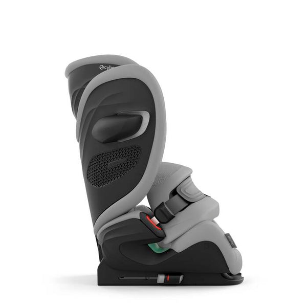 Cadeira auto CYBEX Pallas G3 Plus 2 em 1 com almofada de segurança, encosto de cabeça reclinável, sistema L.S.P. Plus, ventilação completa e utilização dos 76 aos 150 cm. Stone Grey
