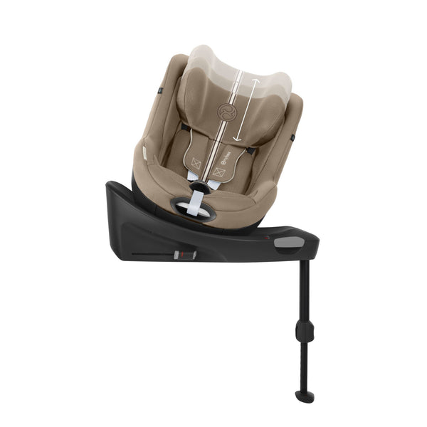Cadeira auto CYBEX Sirona Gi Plus i-Size com rotação de 360°, tecido Plus respirável, proteção lateral L.S.P., reclinação em 5 posições e utilização desde o nascimento até aos 105 cm. Almond Beige