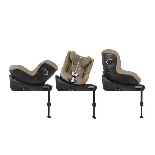 Cadeira auto CYBEX Sirona Gi Plus i-Size com rotação de 360°, tecido Plus respirável, proteção lateral L.S.P., reclinação em 5 posições e utilização desde o nascimento até aos 105 cm. Almond Beige