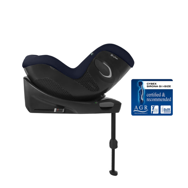 Cadeira auto CYBEX Sirona Gi Plus i-Size com rotação de 360°, tecido Plus respirável, proteção lateral L.S.P., reclinação em 5 posições e utilização desde o nascimento até aos 105 cm. Ocean Blue