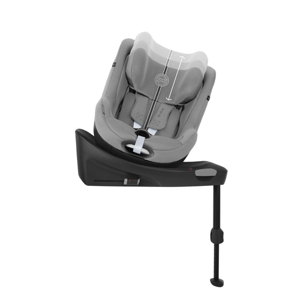 Cadeira auto CYBEX Sirona Gi Plus i-Size com rotação de 360°, tecido Plus respirável, proteção lateral L.S.P., reclinação em 5 posições e utilização desde o nascimento até aos 105 cm. Stone Grey