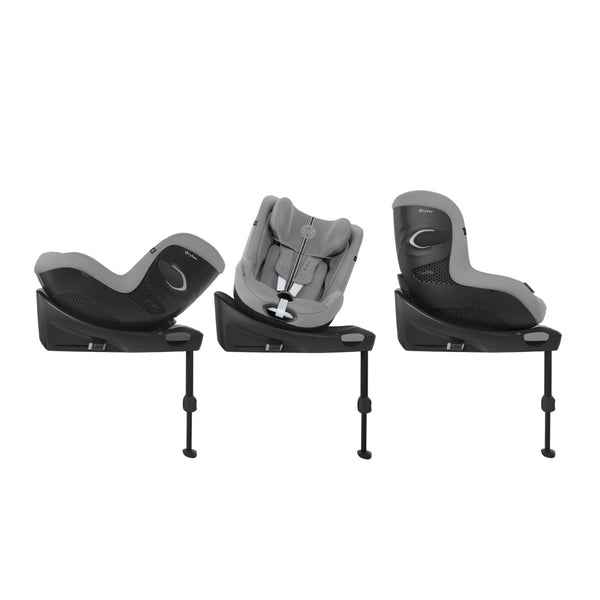 Cadeira auto CYBEX Sirona Gi Plus i-Size com rotação de 360°, tecido Plus respirável, proteção lateral L.S.P., reclinação em 5 posições e utilização desde o nascimento até aos 105 cm. Stone Grey