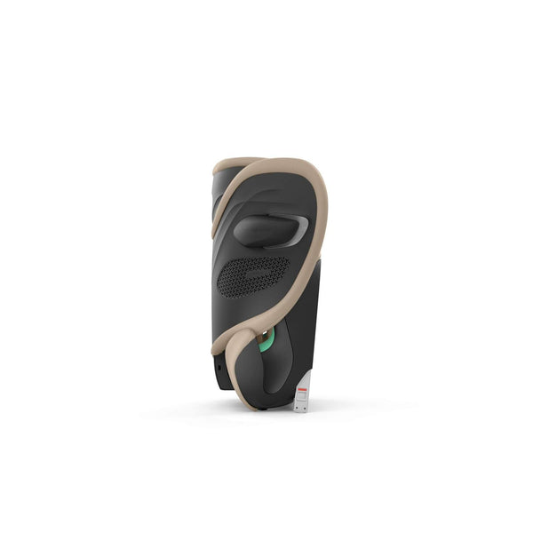 Cadeira auto CYBEX Solution G2 i-Fix Plus dobrável e leve, com encosto de cabeça reclinável, proteção lateral L.S.P. Plus e tecido em malha respirável. Almond Beige