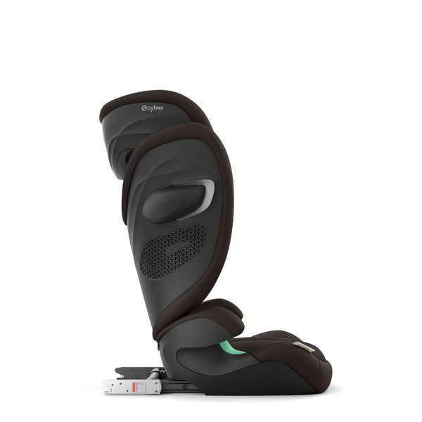 Cadeira auto CYBEX Solution G2 i-Fix Plus dobrável e leve, com encosto de cabeça reclinável, proteção lateral L.S.P. Plus e tecido em malha respirável. 
Chocolate Brown