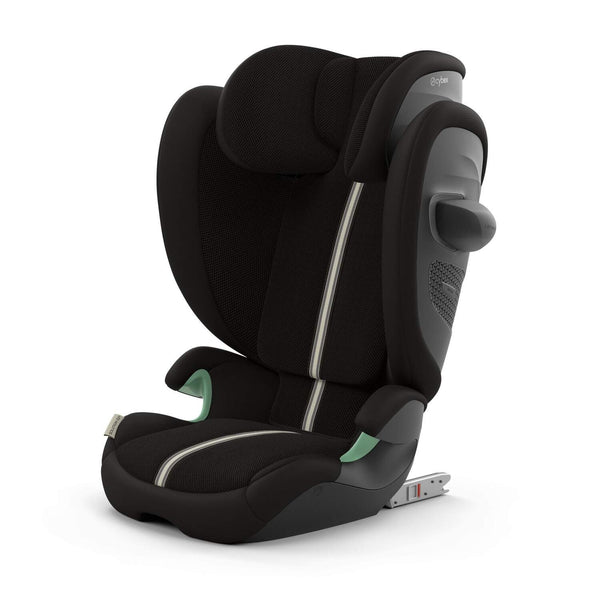 Cadeira auto CYBEX Solution G2 i-Fix Plus dobrável e leve, com encosto de cabeça reclinável, proteção lateral L.S.P. Plus e tecido em malha respirável. Moon Black