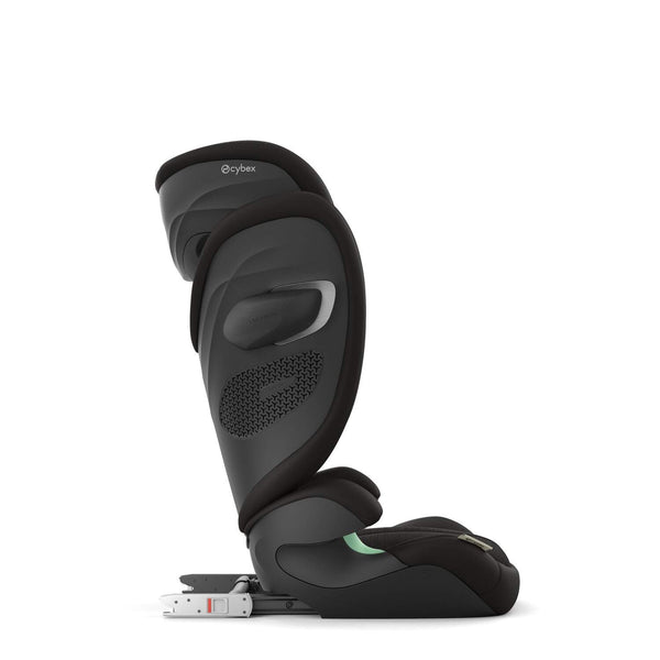 Cadeira auto CYBEX Solution G2 i-Fix Plus dobrável e leve, com encosto de cabeça reclinável, proteção lateral L.S.P. Plus e tecido em malha respirável. Moon Black