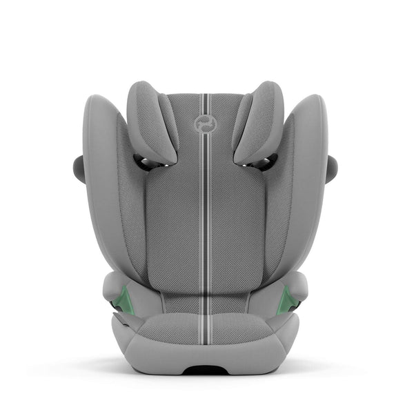 Cadeira auto CYBEX Solution G2 i-Fix Plus dobrável e leve, com encosto de cabeça reclinável, proteção lateral L.S.P. Plus e tecido em malha respirável. Stone Grey