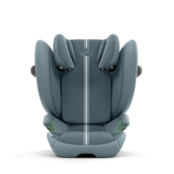 Cadeira auto CYBEX Solution G2 i-Fix Plus dobrável e leve, com encosto de cabeça reclinável, proteção lateral L.S.P. Plus e tecido em malha respirável. Stormy Blue