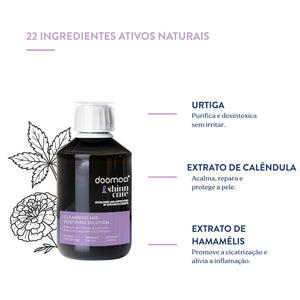 Solução de Limpeza e Calmante Doomoo x Shinncare com 22 ingredientes naturais para higiene íntima pós-parto, ajudando a acalmar, hidratar e favorecer a regeneração da pele sensível.