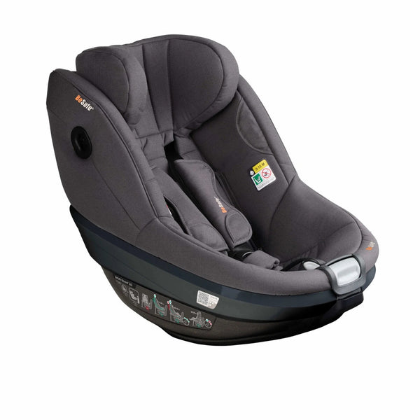 Cadeira auto BeSafe Beyond² 360 dos 61 aos 125 cm com rotação 360°, proteção SIP+, Universal Level Technology e espaço para pernas ajustável. Dark Grey Melange