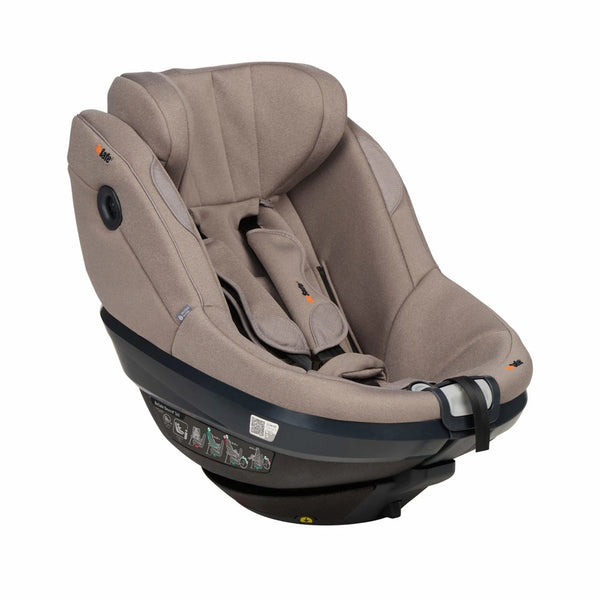 Cadeira auto BeSafe Beyond² 360 dos 61 aos 125 cm com rotação 360°, proteção SIP+, Universal Level Technology e espaço para pernas ajustável. Dark Sand Softbreeze