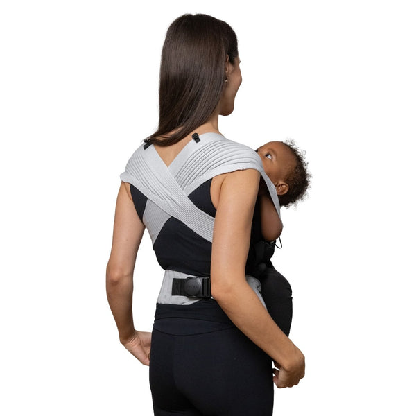 Marsúpio Flybaby ergonómico em tecido 3D Knit respirável, ultraleve, ajustável e adequado desde o nascimento até aos 15 kg cor grey