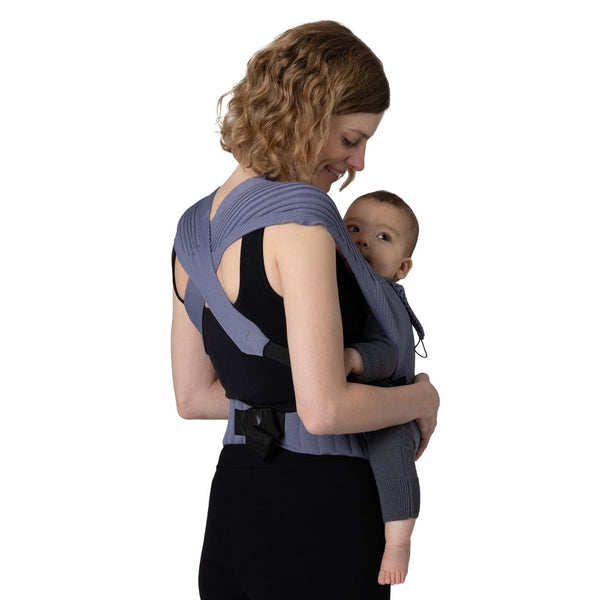 Marsúpio Flybaby ergonómico em tecido 3D Knit respirável, ultraleve, ajustável e adequado desde o nascimento até aos 15 kg cor haze