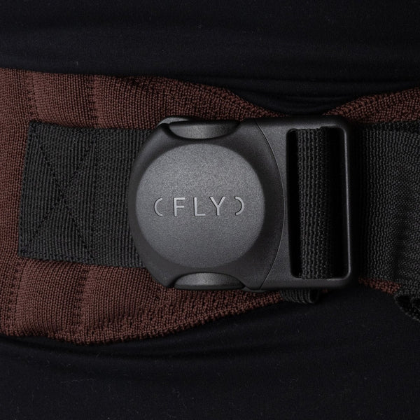 Marsúpio Flybaby ergonómico em tecido 3D Knit respirável, ultraleve, ajustável e adequado desde o nascimento até aos 15 kg cor moka