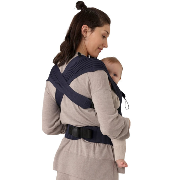 Marsúpio Flybaby ergonómico em tecido 3D Knit respirável, ultraleve, ajustável e adequado desde o nascimento até aos 15 kg cor oxford