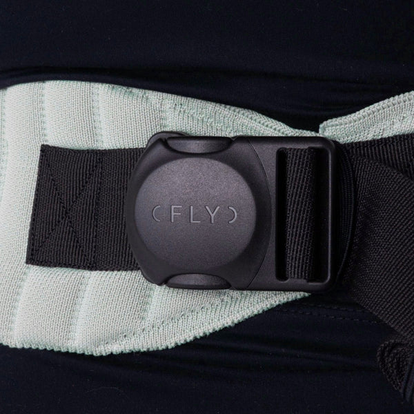 Marsúpio Flybaby ergonómico em tecido 3D Knit respirável, ultraleve, ajustável e adequado desde o nascimento até aos 15 kg cor sage
