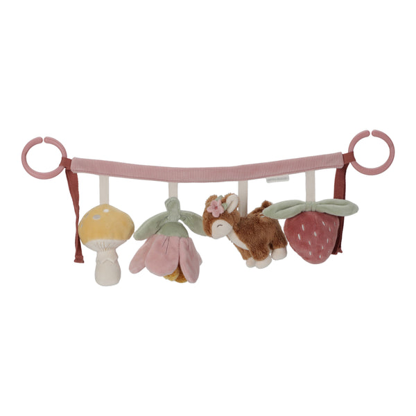 Grinalda para bebé para colocar na cadeirinha, com formato leve e compacto para acompanhar os passeios e entreter o bebé. Fairy Garden