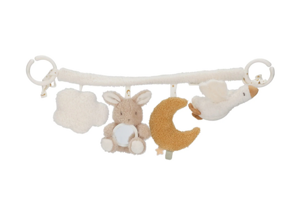 Grinalda para bebé para colocar na cadeirinha, com formato leve e compacto para acompanhar os passeios e entreter o bebé. Newborn Naturals