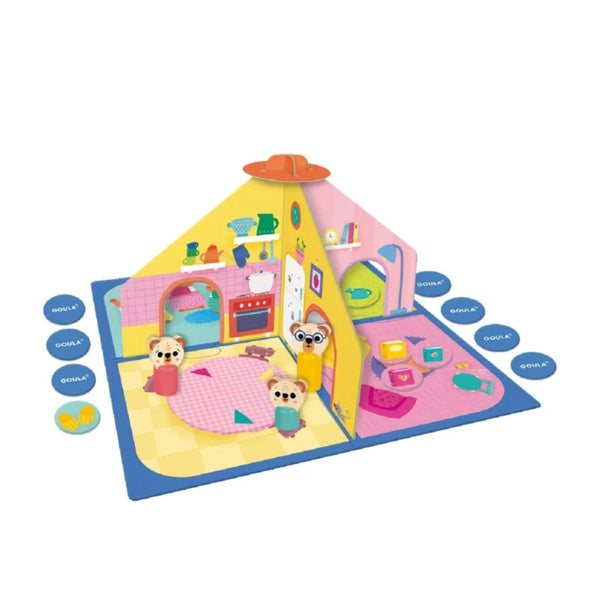 Jogo clássico dos caracóis dourados e dos 3 ursos da Goula tabuleiro