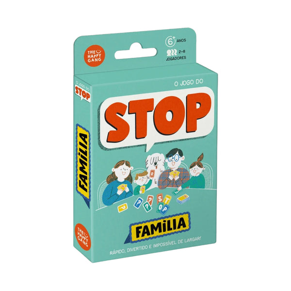 O Jogo do Stop – Família, jogo de palavras e rapidez para 2 ou mais jogadores, ideal para estimular o vocabulário, a criatividade e a diversão em família.