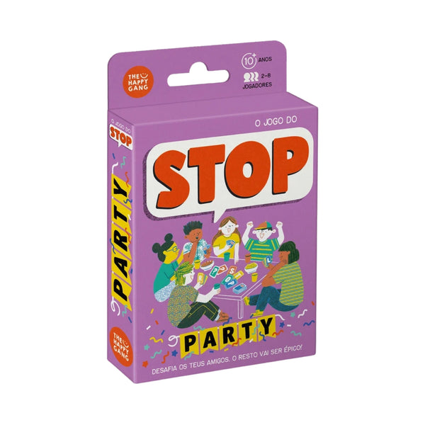 O Jogo do Stop – Party, jogo de palavras e criatividade para 2 ou mais jogadores, com cartas e desafios divertidos para festas e encontros de amigos.