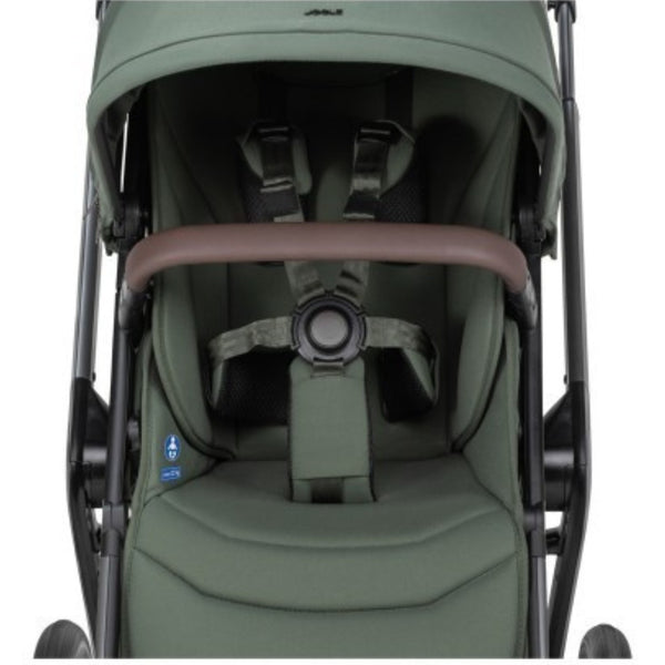 JOOLZ DAY 5, carrinho de bebé premium com alcofa, assento ergonómico reversível, colchão Tencel™ Lyocell, suspensão nas quatro rodas, rodas antifuros e compatibilidade com cadeiras auto BeSafe, Maxi-Cosi, CYBEX e BRITAX RÖMER. Forest Green