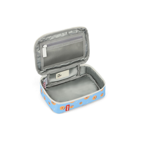 Lancheira Pequena Hello Hossy com interior isotérmico, tecido impermeável, pega de transporte, capacidade de 1,7 litros e fabrico em poliéster reciclado, ideal para creche e escola. Bball Crew