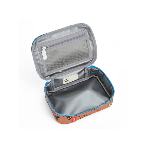 Lancheira Pequena Hello Hossy com interior isotérmico, tecido impermeável, pega de transporte, capacidade de 1,7 litros e fabrico em poliéster reciclado, ideal para creche e escola. Mascots Ride