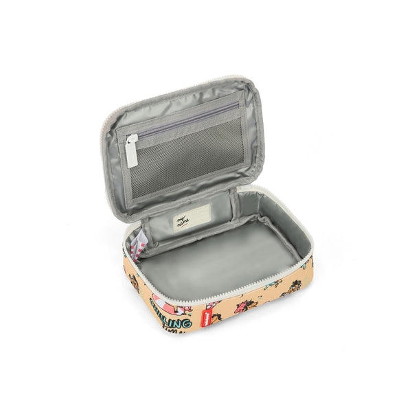 Lancheira Pequena Hello Hossy com interior isotérmico, tecido impermeável, pega de transporte, capacidade de 1,7 litros e fabrico em poliéster reciclado, ideal para creche e escola. Unicorn