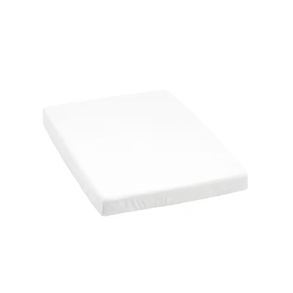 Lençol de baixo Stokke Nighti Mini em percal de algodão 100% orgânico, suave e respirável, para colchão de 60 × 80 cm.
White