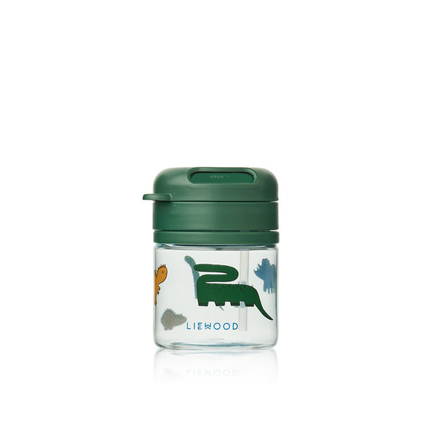Copo de Tritan com palha de silicone de 280 ml, sistema de rotação e bloqueio e design resistente para crianças a partir dos 12 meses.
Dinosaurs Mist