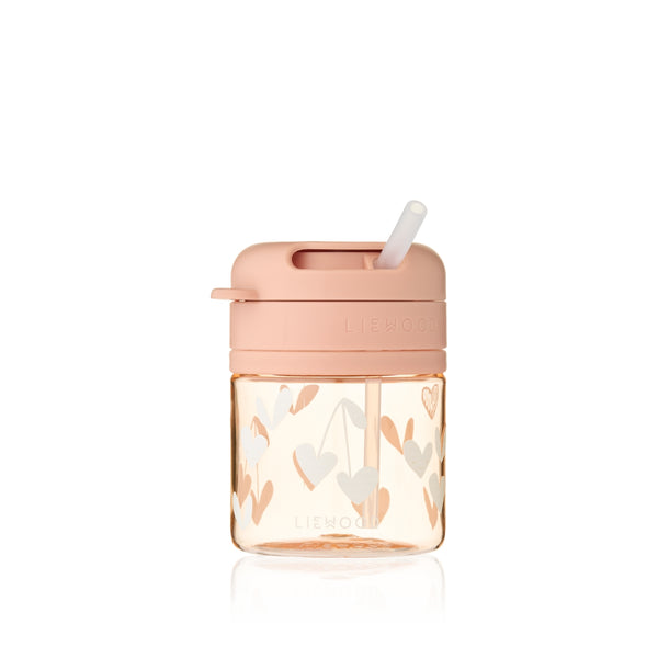 Copo de Tritan com palha de silicone de 280 ml, sistema de rotação e bloqueio e design resistente para crianças a partir dos 12 meses.
Sweethearts Pale Tuscany
