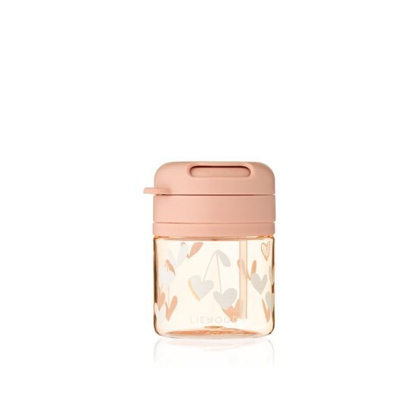 Copo de Tritan com palha de silicone de 280 ml, sistema de rotação e bloqueio e design resistente para crianças a partir dos 12 meses.
Sweethearts Pale Tuscany