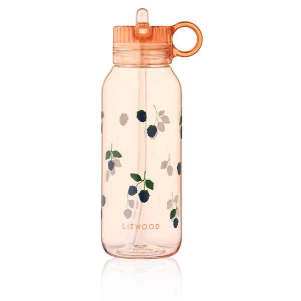 Garrafa de Tritan YANG 500 ml com tampa de bocal pop-up e pega integrada, ideal para manter as crianças hidratadas na escola e durante os passeios. Berry