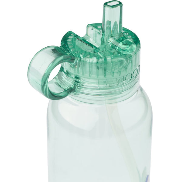 Garrafa de Tritan YANG 500 ml com tampa de bocal pop-up e pega integrada, ideal para manter as crianças hidratadas na escola e durante os passeios. Boards
