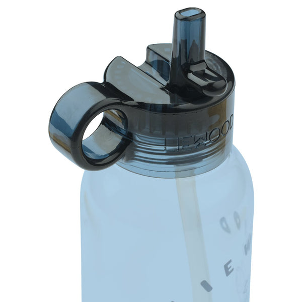 Garrafa de Tritan YANG 500 ml com tampa de bocal pop-up e pega integrada, ideal para manter as crianças hidratadas na escola e durante os passeios. Car