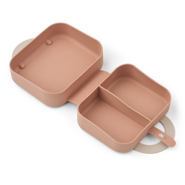 Marmita com Asas ELARA em 100% silicone dobrável, com divisória interior e pega integrada, ideal para transportar refeições e lanches das crianças. Mood