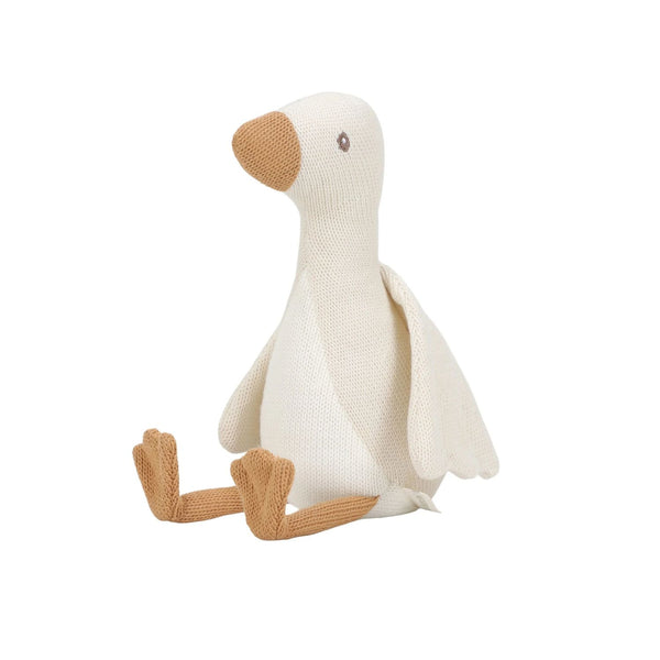 Caixa presente em malha da little dutch com um pato grande, um pato pequeno e um doudou