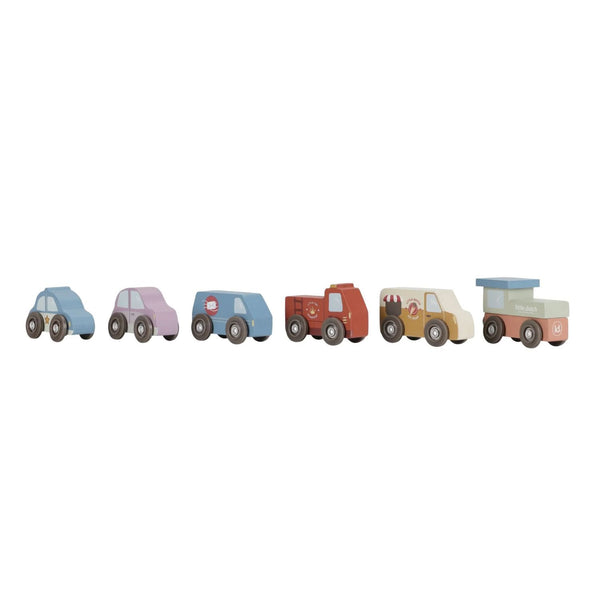 Cubos empilháveis com 6 carros da little dutch