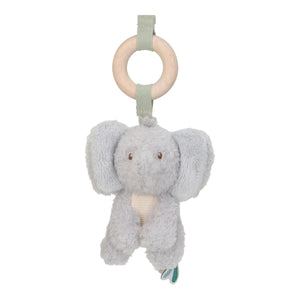 Ginásio de atividades para bebé com arco em madeira e brinquedos macios de animais do safari para estimular os sentidos e a coordenação mão e olho.
