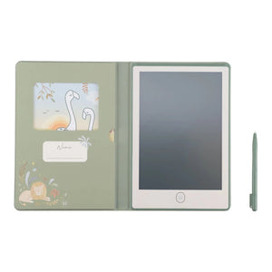 Tablet mágico de desenho infantil com caneta e 30 cartões de atividades, ideal para estimular a criatividade, coordenação motora e imaginação das crianças.