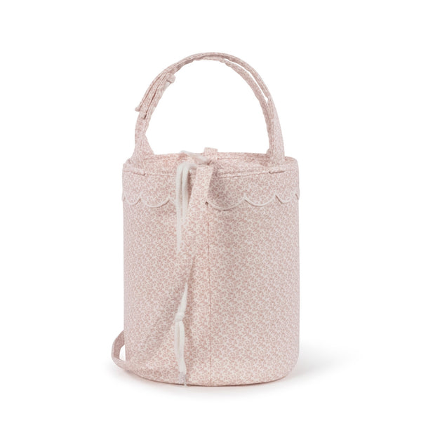 Mala Bucket Pasito a Pasito Maison Tender em algodão resistente à água, com fecho ajustável e alças para carrinho de bebé.
Flowers