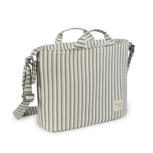 Mala de Maternidade Botton Walking Mum com padrão floral, tecido de algodão impermeável, bolso térmico, fixação ao carrinho e muda-fraldas incluído.