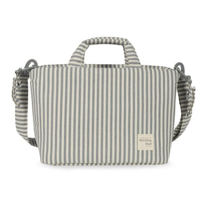 Mala de maternidade da Walking Mum modelo praline strips na cor matcha - verde